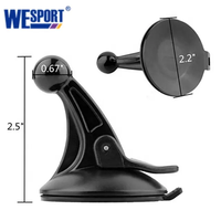 Khas 360 derajat berputar 17mm kepala bola GPS kaca depan mobil dudukan cangkir hisap pemegang untuk navigasi Garmin Nuvi