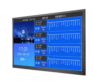 50 inç lcd bilgi ekranı asılı duvara monte otobüs durağı dijital tabela reklam paneli
