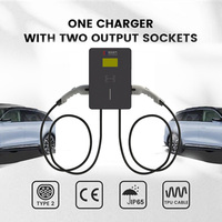 Station de charge EV OEM Wallbox 7kW 32a Type 2 Connecteur Prise 5m Câble 1 Phase SAE J1772 AC EVSE Chargeur