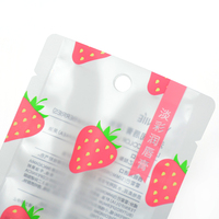 Pochette transparente laminée autoportante avec encoche de déchirement et thermoscellable pour emballage cosmétique de rouge à lèvres