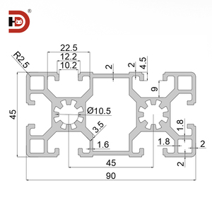 Línea de producción de accesorios de perfil de aluminio de extrusión Industrial 4590 45*90 estante de equipo de perfil de aleación de aluminio - Product Image 3