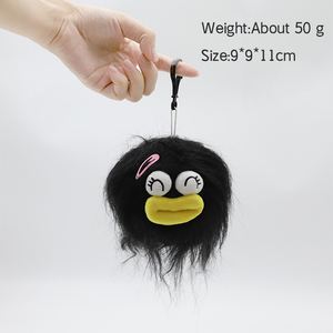 Tự làm carton dễ thương và xấu xí hài hước động vật Móc chìa khóa mặt dây chuyền cho vui trang trí - Product Image 4