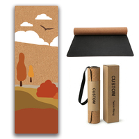 Tapete de Yoga de Corcho y Caucho Natural para Niños, Diseño de Unicornio Impreso, Ecológico, Antideslizante, Duradero, de Primera Calidad, Tamaño Pequeño, con Logotipo Personalizado 2026