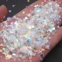 500g/Lot GA25 Model Payet PVC Longgar Menarik Seri Impian Bintang Hati Bunga Berbagai Bentuk untuk Set Dekorasi Pesta