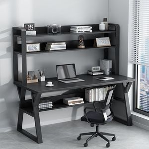 Escritorio de Computadora Moderno y Minimalista con Estantería Integrada, Mesa para Oficina en Casa, Dormitorio o Espacio de Trabajo, Tablero Artificial - Product Image 1