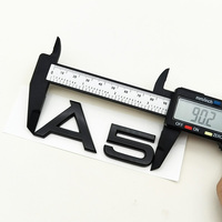 Pegatina 3D ABS Negra Brillante Cromada A1 A2 A3 A4 A5 A6 A7 A8 para Coche Audi, Accesorios Decorativos para Automóviles