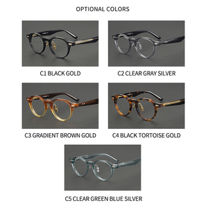 Np750 cao cấp bán buôn cổ điển unisex phụ nữ người đàn ông Acetate Kính chắp vá mô hình quang học đầy đủ Khung kính - Product Image 5