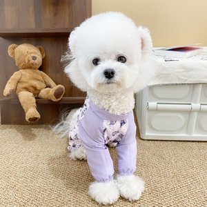 Pet Dog Dustproof Walking Pants Small Leg Protectors For Bichon Frise Teddy Cute Animal Pattern Polyester Material - Product Image 1