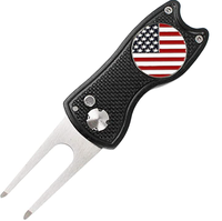 Outil Divot de golf personnalisé avec marqueur de balle Outil de réparation en métal de qualité supérieure pour accessoires de golf