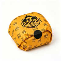 Boîte d'emballage alimentaire personnalisée, sac en papier pour burger, pizza, poulet, livraison de restaurant, emballage écologique