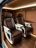Siège de capitaine électrique rotatif en cuir Nappa de luxe pour modification de véhicule utilitaire sport (VUS)
