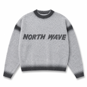 Herren Bouclé-Strickpullover Streetwear Rundhals-Pullover Oversized Box Fit Intarsia-Logo Flauschiger Strickpullover Maßgefertigte Herren-Strickware - Product Image 2