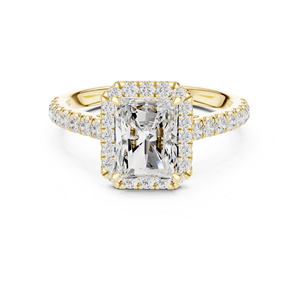 Anillo de Compromiso de Diamante Cultivado en Laboratorio de 2 Quilates con Corte Radiante y Halo Solitario para Mujer, Plata de Ley 925, Certificado IGI, para Boda o Fiesta - Product Image 5