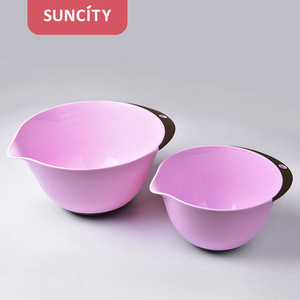 Pink Mixing Bowl Large Size Non Slip Handle Dishwasher Safe For Baking Pastry Tools - Product Image 3