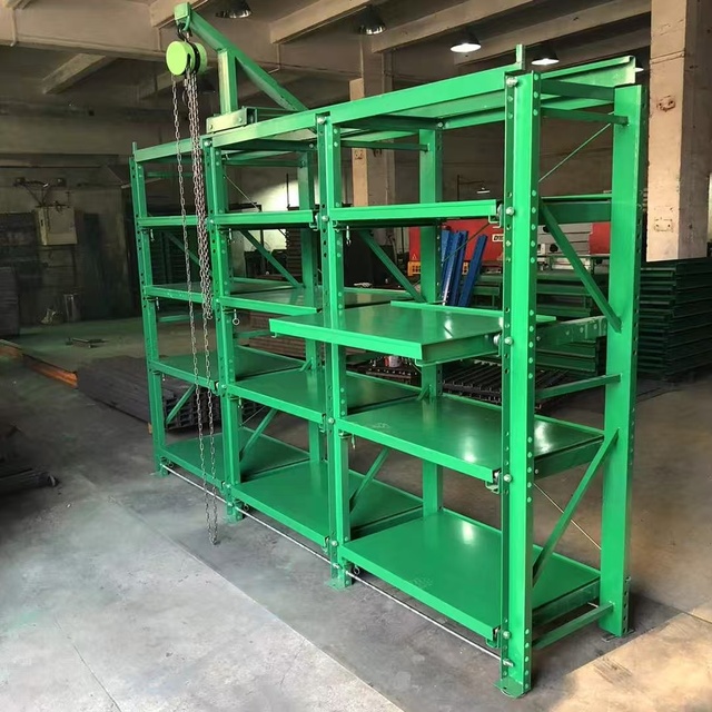 Sliding Drawer Type Heavy Duty Mould Rack with Chain Custom Size Mold Storage System for Injection Molding