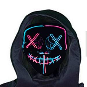Máscara <span class=keywords><strong>de</strong></span> Halloween Weliftrich-china Máscaras <span class=keywords><strong>de</strong></span> purga LED Máscara <span class=keywords><strong>de</strong></span> elección Disfraz DJ Party Light up Glow Color Máscaras <span class=keywords><strong>de</strong></span> miedo en <span class=keywords><strong>la</strong></span> oscuridad - Product Image 4