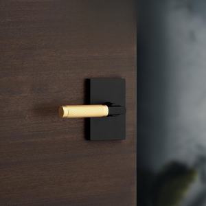 Poignée de porte carrée en alliage de zinc au design moderne, best-seller, serrure sans clé, finition noire mate/nickel brossé/or pour intérieur - Product Image 1