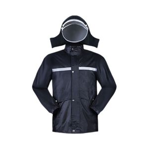 Hot Sale Adult Waterproof Reusable Oxford <strong>Raincoat</strong> Reflective Hood Logo Decorated Work Travel Outdoor Use Rainwear - Product Image 2