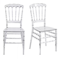 Chaises Chiavari transparentes en résine acrylique personnalisées pour événements, mariages et banquets – Vente en gros