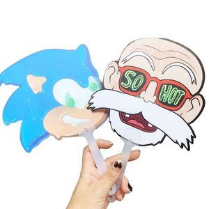 Éventail pliable transparent en PVC de forme ronde personnalisé avec personnage d'idole Kpop ou d'anime pour cadeau promotionnel - Product Image 2