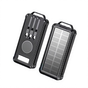 แบตเตอรี่สำรองพลังงานแสงอาทิตย์กันน้ำ 20000mAh แบตเตอรี่ลิเธียมโพลิเมอร์ พร้อมไฟ LED สำหรับใช้งานกลางแจ้ง - Product Image 4