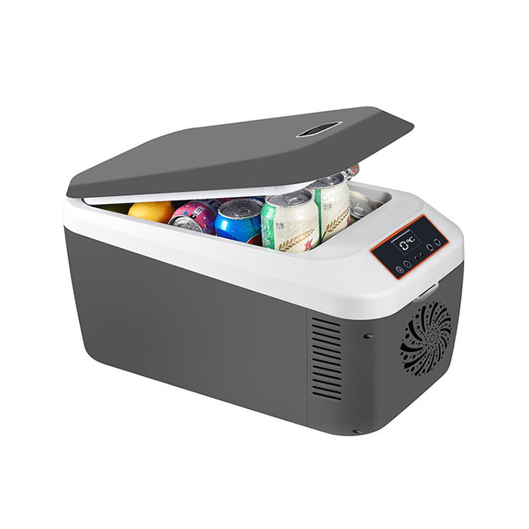 Автомобильный холодильник, 12 л, уличный умный холодильник, морозильная камера DC 12/24 В для кемпинга, путешествий, портативный автомобильный холодильник с умным дисплеем