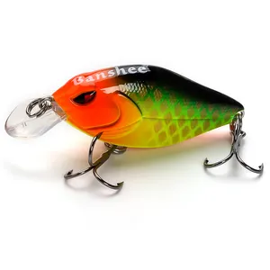 VKS58 Custom 3D Eye Silence Plastic Hard Crank Bass Fishing Lures Supplier Crankbait Bait Fish Lures