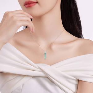 จี้หยกเจไดต์สีน้ำเงินธรรมชาติ เงินแท้ S925 เครื่องประดับผู้หญิง สไตล์จีน พร้อมใบรับรอง D239 - Product Image 4