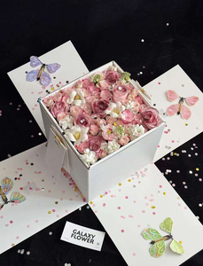 <span class=keywords><strong>Caja</strong></span> Sorpresa con Explosión <span class=keywords><strong>de</strong></span> <span class=keywords><strong>Confeti</strong></span> Grande, Mariposas y Flores en Aerosol, Hecha con Materiales Reciclados, para Cumpleaños - Product Image 3
