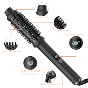 <span class=keywords><strong>Fer</strong></span> à <span class=keywords><strong>friser</strong></span> <span class=keywords><strong>rotatif</strong></span> à température d'affichage à LED de rouleau de cheveux électrique en céramique professionnel - Product Image 2