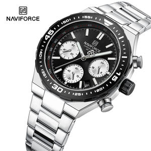 Vente flash NAVIFORCE 8049 Montres pour hommes Quartz Mode Affaires Classique Étanche Bracelet en acier inoxydable Montre-bracelet 2025 - Product Image 1
