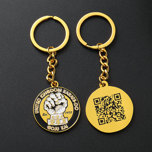 新しいスポーツキーホルダーカスタマイズされたエクササイズサッカーサッカー亜鉛合金金属キーリング3DゴールドテコンドーキーホルダーQcコード付き - Product Image 2