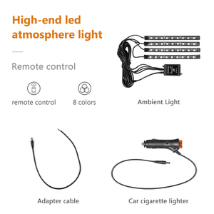 4 Đèn Trang Trí Với 9 Đèn (Bật Lửa) Giọng Nói Đầy Màu Sắc 5050SMD Điều Khiển Từ Xa APP Điều Khiển Xe Xung Quanh Ánh Sáng - Product Image 2