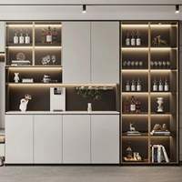 Meuble à vin moderne de style européen en métal avec refroidisseur et présentoir pour la maison, le salon et la cuisine