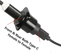 Adaptateur de montage sur panneau DAJIANG de type D, coupleur USB Type C 3.1 femelle à femelle, convertisseur audio-vidéo DC