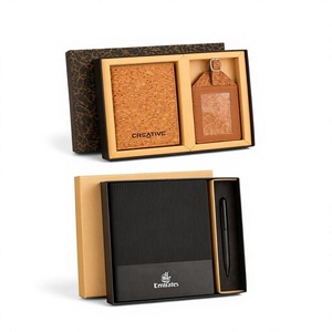 Set de Regalo Empresarial Personalizado con Logotipo, Cuaderno de Cuero PU, Bolígrafo y Etiqueta para Equipaje, Obsequio Promocional para Oficina y Escuela - Product Image 1