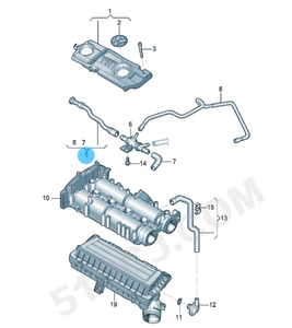 Nouveau clapet anti-retour d'échappement de Ventilation sous vide Langyi <span class=keywords><strong>Golf</strong></span> 6 Sagitar 1.4T pour assemblage de moteur Passat Tiguan Touan - Product Image 3