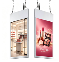 Écran d'affichage publicitaire LCD haute luminosité de 43 pouces, écran numérique suspendu au plafond pour les magasins commerciaux