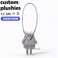 Sac bandoulière en peluche de rat personnalisé en usine, mignon sac à main en fourrure de souris pour enfants, cadeau