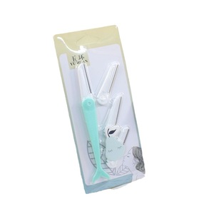 Yuhuan Eyebrow Trimmer <b>Set</b> 3 In 1 Plastic Folding <b>Razor</b> For Beginners With Rounded Tip - Product Image 5