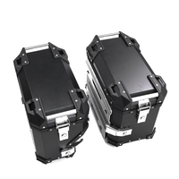 Boîte latérale de moto universelle de haute qualité 38L, boîtes de queue en aluminium, boîtier supérieur en aluminium, cage latérale de la motocicleta