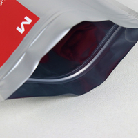 Sacs d'emballage pour vêtements en aluminium et plastique sur mesure, finition métallique argentée, avec fermeture éclair verticale