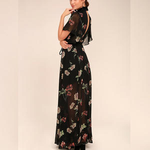 Fabricants de vêtements personnalisés pour femmes, mode imprimée, broderie, boho, maxi, robes décontractées longues pour femmes - Product Image 3