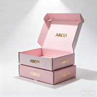 Carton ondulé personnalisé petit noir rose Mailer envoi cadeau boîtes personnalisées boîte d'expédition pour les petites entreprises expédition