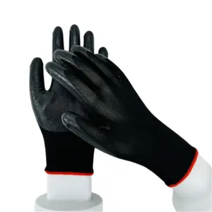 Sarung tangan keselamatan nilon dilapisi nitril, perlindungan pribadi untuk pekerjaan lapangan sarung tangan ajaib led untuk anak-anak