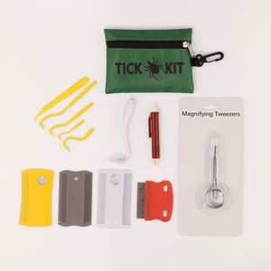 10-in-1 Pet <span class=keywords><strong>Tick</strong></span> Removal Kit với túi lưu trữ, bọ chét Lược Magnifying nhíp <span class=keywords><strong>Tick</strong></span> Remover Công cụ - Product Image 1