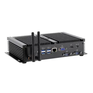 Fanless Embedded Industrial Computer Mini Desktop Industrial PC RS232 Intel Core I3 I5 I7 For CNC System Control PC