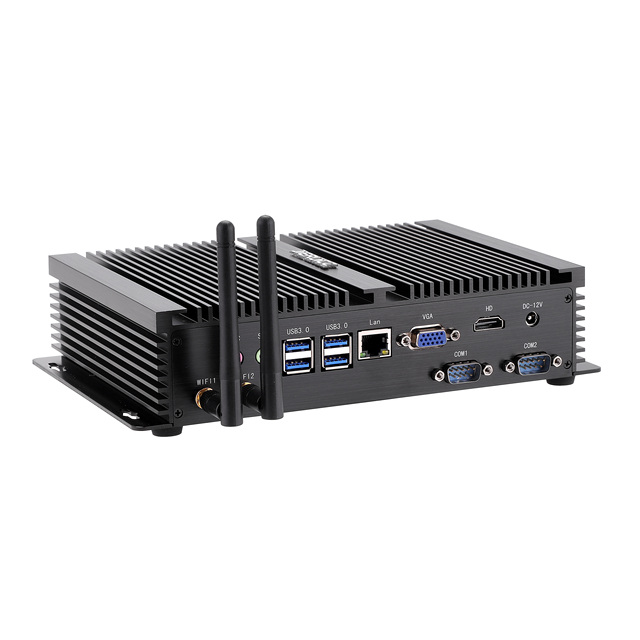 Fanless Embedded Industrial Computer Mini Desktop Industrial PC RS232 Intel Core I3 I5 I7 for CNC System Control PC