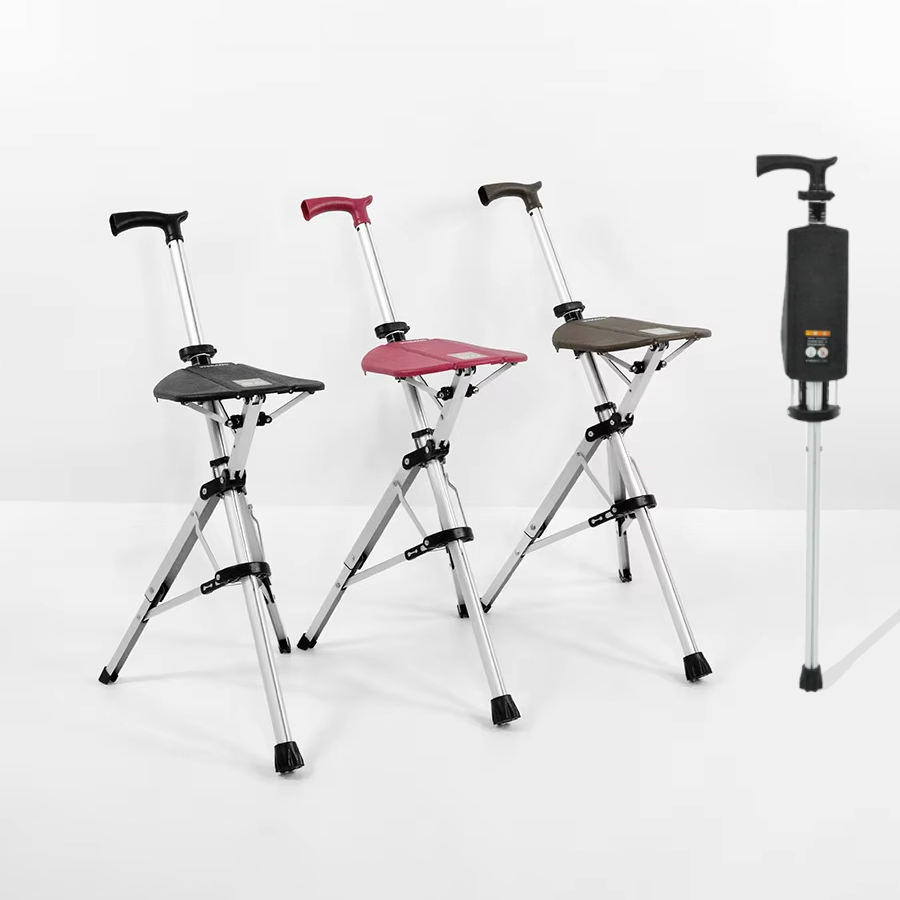 Foldable Stool Foldable Cane EsEico Folding Stick Stool Seat