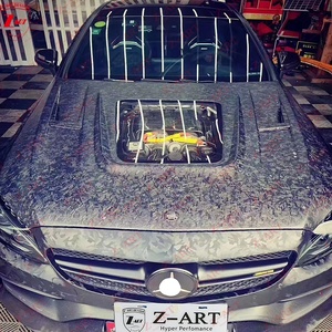Z-ART khô sợi Carbon động cơ nắp ca-pô cho Benz <span class=keywords><strong>C63</strong></span> 2015-2021 prepreg sợi carbon động cơ bìa cho Benz W205 <span class=keywords><strong>C63</strong></span> Amg phía trước Nắp - Product Image 4